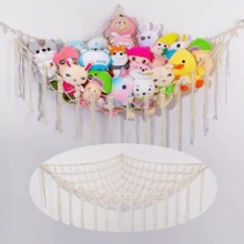 NetHong Kids Toy Hammock Hand-Woven Soft Storage Mesh Net For Teddy Bear Bedroom Cuddly - White - View 10