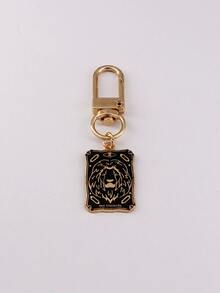 1 pieza Llavero con colgante de Tarot en dorado y negro, decoración de llavero de estilo gótico creativo, colgante de bolso, regalo perfecto para amigos, accesorio decorativo de bolso, regalo de San Valentín, accesorio de coche, dije de bolso, cordón para mochila escolar con soporte para identificación, accesorios de coche, dijes de bolso - Multicolor - Ver 6