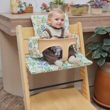 1pc Cushion Compatible With Stokke Tripp Trapp - Soft Seat For Infants, Babies & Toddlers, High Chair Accessories, Cotton Fabric Insert, Easy To Install, Easy To Clean