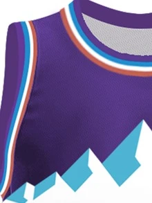 Atonmore Men's Basketball Jersey, Purple, Size 32, Embroidery & Stitching, Sleeveless Sports Tank Top - Purple - View 3