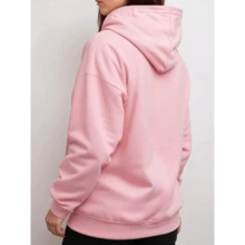 Women's Sweatshirt Cold Weather Blouse Printed Coat Planeta Moda Winter Hoodie Kangaroo Pocket - 淺粉色 - 查看 2