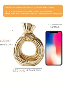 1pc Modern And Simple Round Circle Knot Shaped Resin Flower Vase, Home Tabletop Decoration Vase For Flowers And Plants Cultivation, Suitable For Home, Hotel, Restaurant Tabletop And Entrance Decoration And Hydroponics, Can Be Used All Year Round.