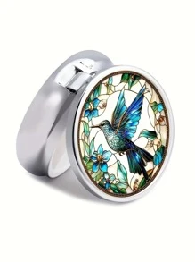 Set Of 1 Soft Hummingbird Shaped Pill Case, 1 Triple Compartment Pill Box, 1 Mini Pill Case, 1 Wallet Pill Case, 1 Portable Pill Box, 1 Pocket Or Wallet Pill Container, 1 Decorative Metal Vitamin Case, 1 Unique Travel Gift