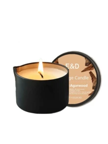 Evoduck Scented Candles, Iron Box Massage Essential Oil Candle, Geothermal Coconut Lotion Body Oil Candle, Suitable For Bedroom Bathroom, Long-Lasting Fragrance, With Essential Oil Fragrance, Perfect Gift For Family And Friends, Aromatherapy Candle Tin Can, Suitable For Travel Birthday , Valentine's Day Or Mother's Day, Aromatherapy Gift Box/2oz - 黑色 - 查看 24