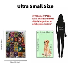 1 件复古花卉拼布法兰绒毯子 - 舒适柔软毯子，适合沙发、床、办公室、汽车、露营、旅行 - 四季礼物，数码印花，针织涤纶 - 彩色 - 查看 10