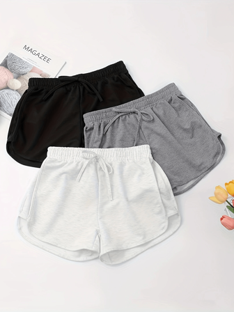 3 Pieces/Set Sports Gym Shorts For Yoga, Tennis, Running, Outdoor Workout