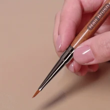 专业朱砂木美甲笔，三角笔尖 | 花卉蝴蝶图案，可按压花瓣叶片装饰 | 无香型美甲工具，适用于DIY/美甲沙龙，单件套装 - 棕色 - 查看 5