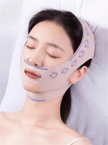 1 pieza Vendaje levantador de rostro en V, instrumento para enmarcar el rostro, máscara para músculos de mentón y mandíbula para dar forma a la línea en V