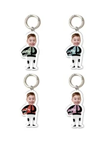 1 件个性化肖像钥匙扣、定制照片、赛车人物钥匙扣、纪念钥匙扣、亚克力钥匙扣、定制钥匙扣、肖像钥匙扣、个性化钥匙扣、独特钥匙扣 - 送给男朋友/女朋友、丈夫/妻子、爸爸/妈妈的特别礼物，适合圣诞节、新年、情人节、生日、周年纪念日、父亲节/母亲节，送给她/他的独特礼物 - 彩色 - 查看 9