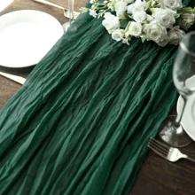 2/4/6/8/10pcs Cheesecloth Table Runner, Gauze Cheese Cloth Table Scarf, Suitable For Bridal Shower, Baby Shower Decoration, Boho Country Style Wedding, Party, Birthday Summer Gifts Beach Back To School School Supplies Room Decor