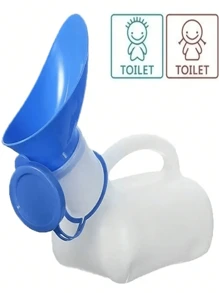 1pc Portable Male/Female Urinal Bottle With Cover & Funnel, Suitable For Travel, Car, Hiking, Outdoor Activities For Men, Women, Elderly Summer Cooling,Beach,Travel