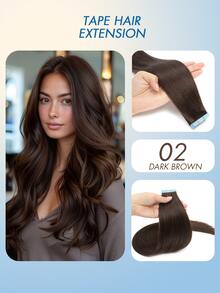 20pcs Tape In Hair Extensions Human Hair Color 60 Platinum Blonde 14-22 Inch 100% Human Hair Invisible Tape In Hair Extensions - Multicolor - View 39