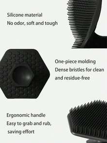 قطعة واحدة فرشاة جديدة من السيليكون للرجال، فرشاة تدليك/للحيية/للاستحمام، مناسبة لتنظيف لحية الرجال، أداة لغسل الوجه، فرشاة تنظيف محمولة يومية للمنزل/السفر - متعدد الألوان - مشاهدة 6