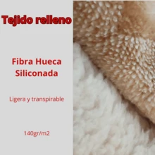 NOVOTEXTIL 超厚夏爾巴冬季羽絨被 560 克/平方米 - 絲滑、中空纖維和夏爾巴（羊皮效果）。 1 或 2 個墊套 (50x70) - ✅ 24/72 小時送貨至西班牙全境 - Cracovia 米色，床 180 - 180x260