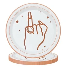 10pcs/20pcs/50pcs Bachelorette Party Paper Plates Ring Finger Disposable 7 Inch Dessert Plates 9 Inch Dinner Plate For Women Bachelorette Party Bridal Showe Hen Party Engagement Party Decorations Party Supplies - Multicolor - View 6