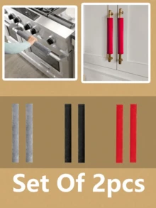 2pcs Refrigerator Door Handle Cover, Anti-Collision Anti-Scald Anti-Freeze Protection Sleeve, Microwave Oven Dishwasher Anti-Slip Handle Cover, Household Items, Mother's Day Gift, Garden, Summer, Beach, Squishy, Commencement, Congrats Grad, Travel Hiking Essentials, Portable Tools, Summer Essentials, Summer Portable - Multicolor - View 2