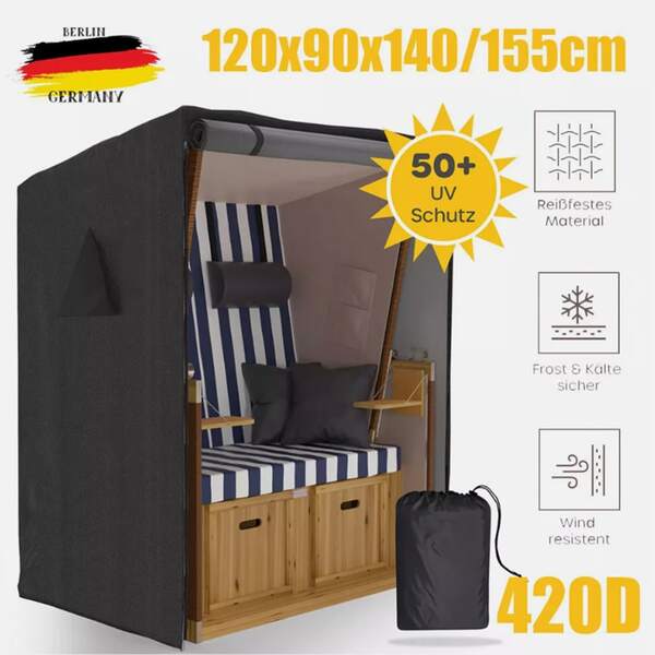 Premium Beach Chair Cover With 420D Oxford Fabric Protective Cover Beach Chair Cover, Waterproof, Able To Resist Ultraviolet Rays And Has Good Color Fastness