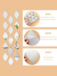 10/20 piezas Pegatinas de espejo con forma de gota de agua, Pegatinas de pared de espejo acrílico, Pegatinas de pared acrílicas extraíbles, Pegatinas de pared 3D DIY para sala de estar, baño, oficina en casa, Calcomanías de espejo acrílico con forma de gota de agua reflectante, Papel tapiz de pegatinas de azulejos de espejo acrílico, Arte de pegatinas 3D diseñado por uno mismo, Calcomanías de pared extraíbles para sala de estar, baño, oficina en casa, Arte de pegatinas de pared diseñado por uno mismo Decoración de habitación Decoración del hogar Decoración de pared Espejo Espejo para habitación Decoración de baño Decoración de sala de estar - Multicolor - Ver 5