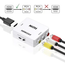 Kit Mini Adaptador Conversor  Para Av 3 Rca + Cabo Av 3 Rca - Branco - Visão 7