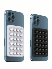 5 件双面硅胶吸盘手机支架 - 用于自拍和视频拍摄，抓握力强，兼容 和 Android - 粘性硅胶支架，适合淋浴使用，非常适合视频录制和摄影，兼容 、Android 手机，生日礼物，家人，朋友手机支架，手机配件