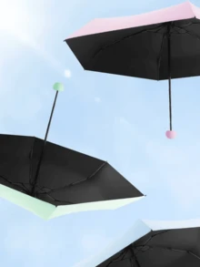 Portable Compact Lightweight Travel Umbrella, Waterproof, Automatic Open, Close. - Màu tím - Xem 4