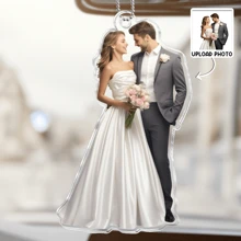 7 Style - Custom Photo Acrylic Car Ornament - Drive Safe, I Love You - Personalized Couple Photo Accessory - Gifts For Husband - Valentine's Day Decor, Artwork Wall Painting For Gift, Bathroom
