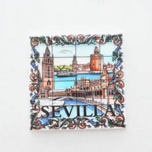 1pc Birthday Gift, Festival Gift, Spain Fridge Magnet, Granada Landscape Fridge Magnet, Seville Landscape Fridge Magnet, Alicante Landscape Fridge Magnet, Valencia Fridge Magnet, Spain Landscape Fridge Magnet, Photo Fridge Magnet, Spain Style Home Decor, Greece Landscape Fridge Magnet, Greece Seascape Fridge Magnet, Seascape Fridge Magnet, Blue Fridge Magnet, Blue Home Decor - Multicolor - View 13