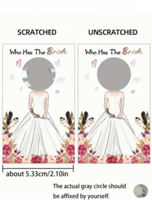 24 件/12 件 - 新娘送礼会游戏，最适合新娘的卡片，婚礼游戏，新娘刮刮卡，有趣的婚礼活动，新娘送礼会和单身派对，爱情券刮刮卡，创意刮刮彩票礼物，活动装饰卡，适用于婚礼、新娘送礼会和庆祝活动，有趣的婚礼游戏卡 - 彩色 - 查看 5