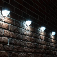 2/4/6 Packs Solar Fence Lights, Solar Deck Lights, Solar Wall Lights, Solar Wall Mount Outdoor Waterproof Fence Lamp, White LED Lamp, Lighting For Garden, Home, Patio, Yard, Garage, Camping, Step Stair Gift For Birthday, Halloween, Christmas Party Decoration (White - White Light) - White - White Light - View 7