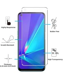 3 sztuki Ultra-Clear Hartowane Szkło Ochronne Ekranu, Kompatybilne Z OPPO, Dotykowe, Odporne Na Zarysowania, Łatwy Montaż Prezent Na Urodziny, Rodzinę, Przyjaciół Telefon Ochronny Ekran, Akcesoria Telefoniczne - Przezroczysty - Zobacz 4