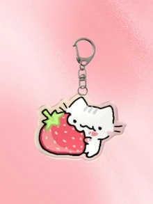 1件/7件亚克力可爱猫咪钥匙扣：情侣猫A、情侣猫B、爱心猫钥匙扣、钞票猫、肌肉猫、相扑猫、草莓猫。可爱挂饰，汽车钥匙扣。日常包袋配饰，包袋挂饰，挂绳，钥匙扣。适合男朋友、女朋友、家人、医生、护士、派对、手机装饰等。汽车配饰，学校背包，卡通万圣节配饰，教师节圣诞礼物。 - 彩色 - 查看 16