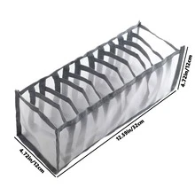 Foldable Mesh Underwear Organizer, Drawer Divider Storage Box For Socks And Bras, Easy Access Closet Organization System, Clothes Organizer Storage - Multicolor - View 3
