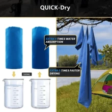 Toalla de fitness de microfibra - Toalla de microfibra ultra suave de secado rápido, esencial absorbente para camping y viajes, toalla de sudor absorbente para entrenamiento y yoga, compacta y ligera para viajes, playa, natación, senderismo, gimnasio, camping, mochilero, piscina, barco, autocaravana, picnics y talla grande - Toalla de baño portátil para deportes, actividades al aire libre y uso diario - Multicolor - Ver 8