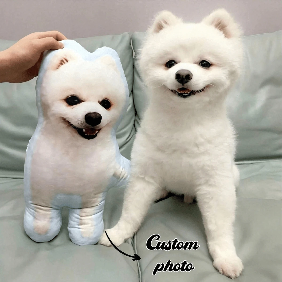 Cojín decorativo personalizado para mascotas, adecuado para cualquier escenario, personalizable por ambos lados, tela cómoda, regalo ideal para fiestas, multifuncional, reutilizable, decorativo, exquisito y de moda, lindo y colorido, divertido y personalizado, único, regalo perfecto para ella, regalo perfecto para él, adecuado para aniversarios y cumpleaños - Sube fotos para personalizar almohadas. - Ver 1