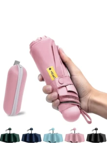 Portable Compact Lightweight Travel Umbrella, Waterproof, Automatic Open, Close. - Màu tím - Xem 7