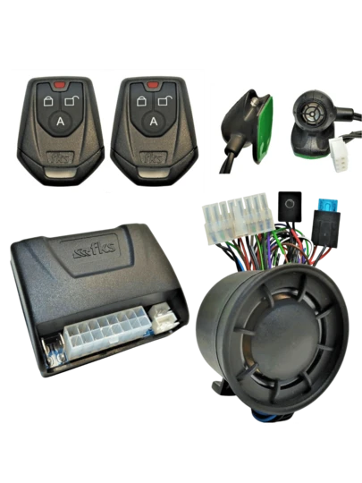 Alarme Antifurto Para Carros Sirene de Segurança Travamento Automático Kit Com 2 Controles Veículos Linha VW Voyage Gol Polo Golf Fox Saveiro Parati Spacefox