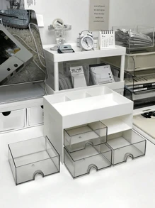 1pc Cosmetic Storage Box, For Room, Home, Bedroom, Bathroom, House, Pink Room, Living Room Decor, Travel Accessories, Gift Bag, Gift For Mom, Dad, Men, Friend, Teacher, Birthday, Wedding, Desk, Shelf, Accessories, Gift Box, Fun Gift, Storage,Christmas,Makeup Organizer,Makeup Organizer,Organizer,Makeup Organiser ,Bag Display,Shelf Storage,Acrylic Shelves,Bag Organizer,For Holiday Beach, Bathroom Collection, Bedroom Collection, Large Capacity