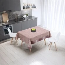 1pc Rose Gold Glittering Party Tablecloth - Suitable For Valentine's Day, Father's Day, Mother's Day, Graduation Ceremonies, Birthday Decorations