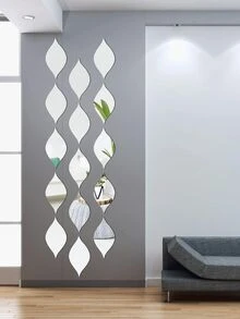 10/20 piezas Pegatinas de espejo con forma de gota de agua, Pegatinas de pared de espejo acrílico, Pegatinas de pared acrílicas extraíbles, Pegatinas de pared 3D DIY para sala de estar, baño, oficina en casa, Calcomanías de espejo acrílico con forma de gota de agua reflectante, Papel tapiz de pegatinas de azulejos de espejo acrílico, Arte de pegatinas 3D diseñado por uno mismo, Calcomanías de pared extraíbles para sala de estar, baño, oficina en casa, Arte de pegatinas de pared diseñado por uno mismo Decoración de habitación Decoración del hogar Decoración de pared Espejo Espejo para habitación Decoración de baño Decoración de sala de estar - Multicolor - Ver 2