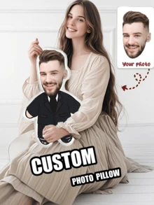 Un Cojín Personalizado Especial, Adecuado Para Cualquier Escena, Personalización Reversible, Tela Cómoda, Regalo Perfecto Para Fiestas