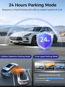 AZDOME M550 Pro 4K Dash Cam With Built-In GPS & WiFi | 3.19" Screen, Night Vision, Parking Mode, Includes 64GB Card - 黑色 - 查看 9