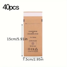 20 件/40 件耐热可重复密封袋，适用于牙科、美容、美甲沙龙、餐具、紫外线和臭氧消毒、可重复使用的包装袋