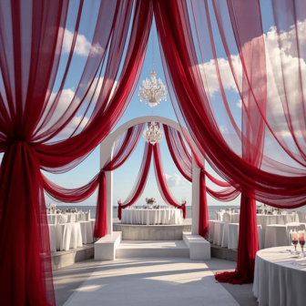 1 Stück weinrotes dekoratives Tüll, dekorativer Vorhang für Party, Hochzeit, Eventdekoration, pinkfarbener transparenter Stoff für Bögen, romantisches großes, weiches Tüll-Set ideal für Zeremonie, Empfang und Partydekoration, perfekt als Valentinstags- und Hochzeitsgeschenk