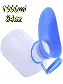 1pc Portable Male/Female Urinal Bottle With Cover & Funnel, Suitable For Travel, Car, Hiking, Outdoor Activities For Men, Women, Elderly Summer Cooling,Beach,Travel