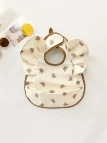 1pc Baby Bib, Sleeveless With Pocket, Newborn Drool Protection Apron, Infant Burp Cloth, Toddler Feeding Smock - Multicolor - View 4