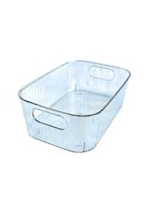 Kit Com 2 Caixas Decorativas Transparente Multiuso Organizadora - transparente - Visão 2