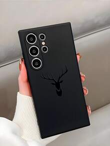 1 件鹿图案防震防滑黑色手机壳保护套适用于 、Honor、Redmi、Galaxy A04e/A05s/A13/A14/A15/A34/A35/A50/A52/A53/A54/S21/S22/S23/S24/S25/S25Ultra、6A/7A/8A、12T/13T/14T 防水防摔防刮 - 黑色 - 查看 2