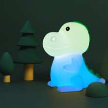 Night Light Dinosaur Night Light 7 Colours And 3 Brightness, Nursing Light Dimmable, Touch Control And Rechargeable Night Lamp, Anti-Glare Lamp, Dinosaur Silicone Night Light Children USB Charging Bedside Lamp