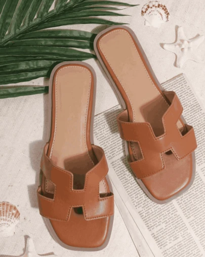 Sandalias de Moda para Mujer, Planas Básicas  Minimalistas Primavera Verano Cualquier Estación del año 2025, Ecopiel 22-26 mx Cómodas al Caminar Suela Antidelizante Variedad de Colores