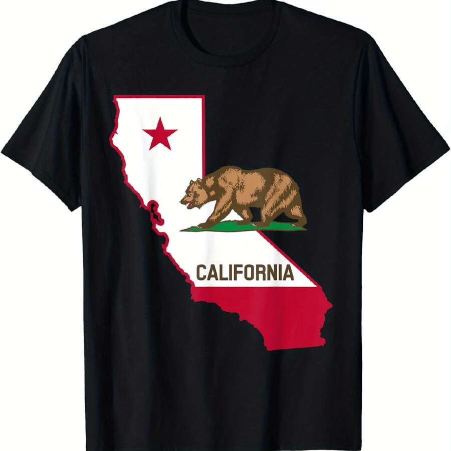 Norcal Norte De California Oso Con Camiseta Estatal - Black - View 1